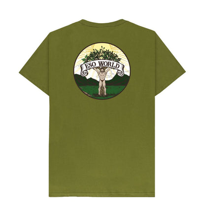 Moss Green T-Shirt (Back Logo) - Men's