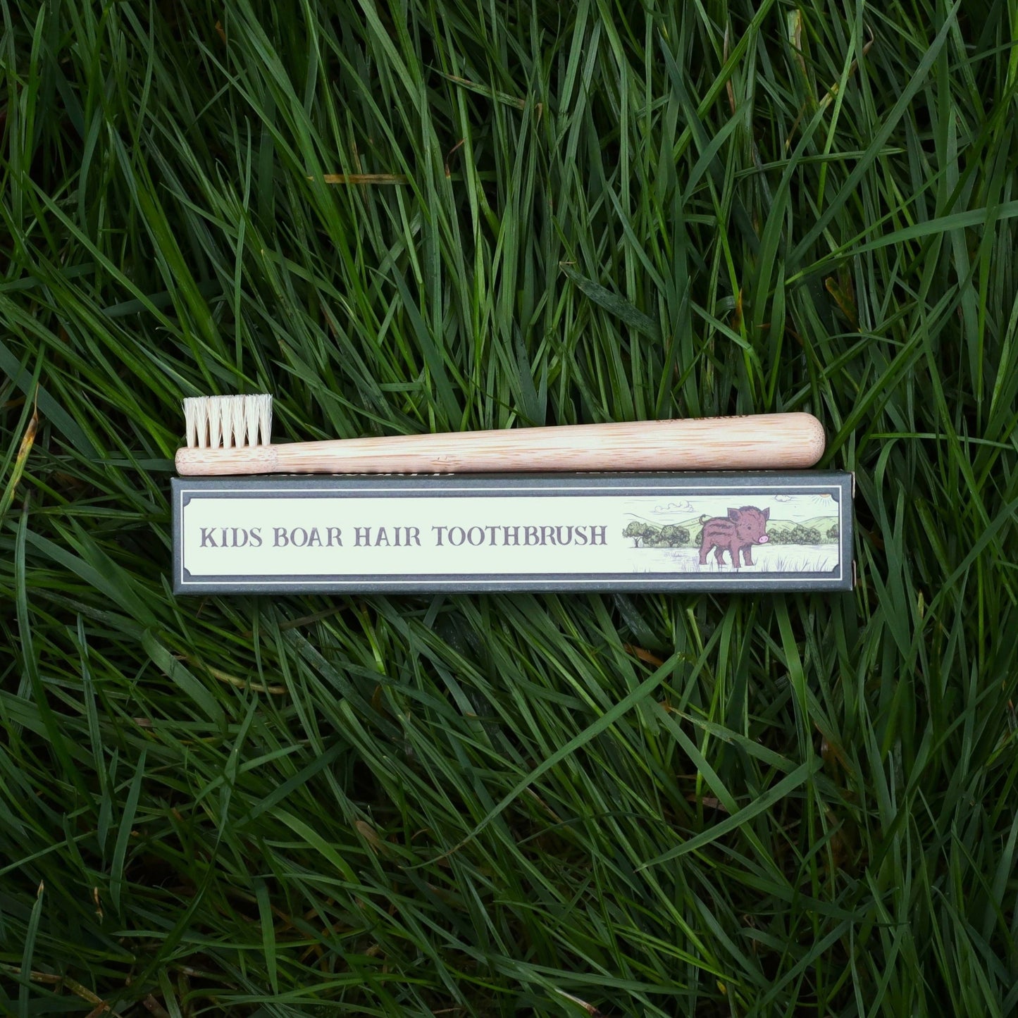 Kid's Boar Bristle Bamboo Toothbrush