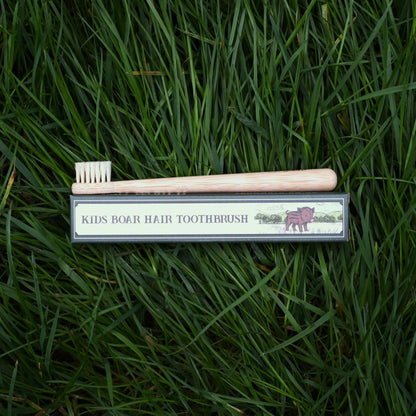 Kid's Boar Bristle Bamboo Toothbrush