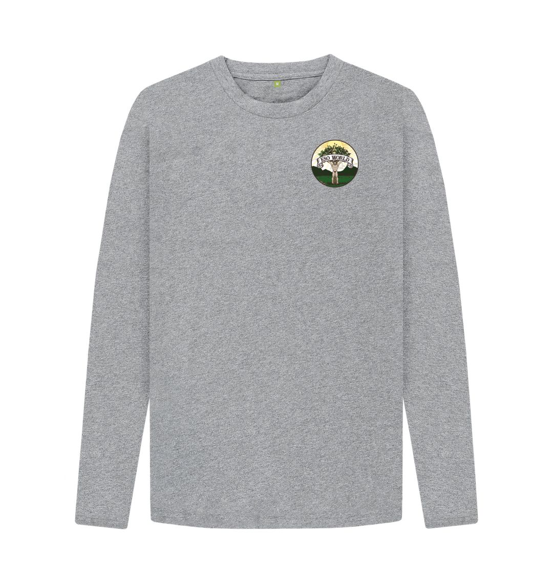 Athletic Grey Long Sleeve T-Shirt (Front Logo) - Men's