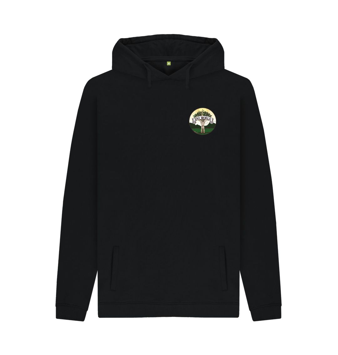 Black Pullover Hoodie (Front Logo) - Men's