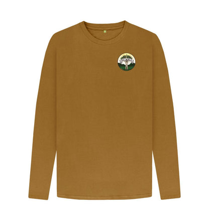 Brown Long Sleeve T-Shirt (Front Logo) - Men's