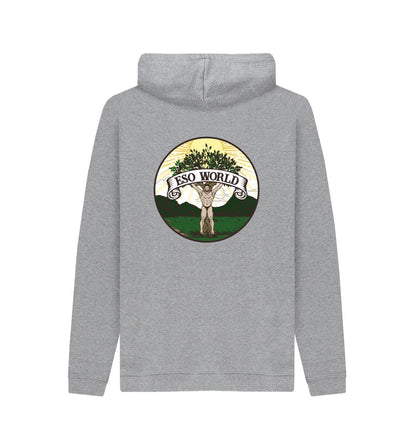 Light Heather Pullover Hoodie (Back Logo) - Men's